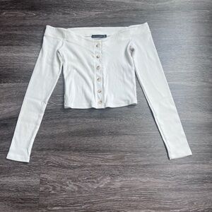Abercrombie & Fitch off the shoulder Y2K style long sleeve